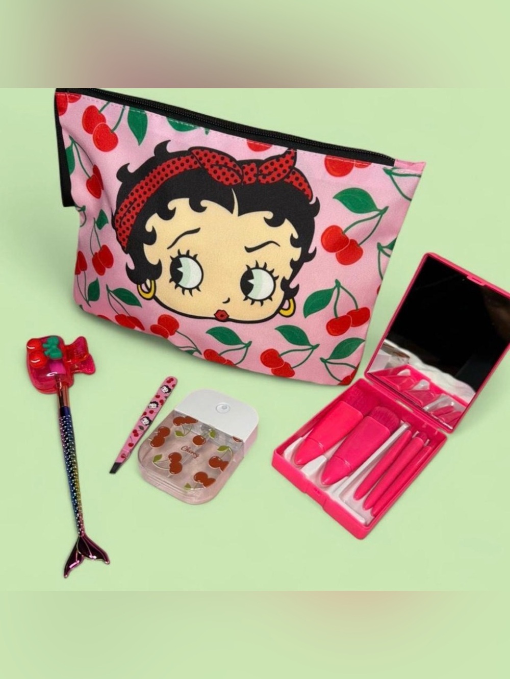 Betty Boop Pink Cherry Cosmetic Pouch